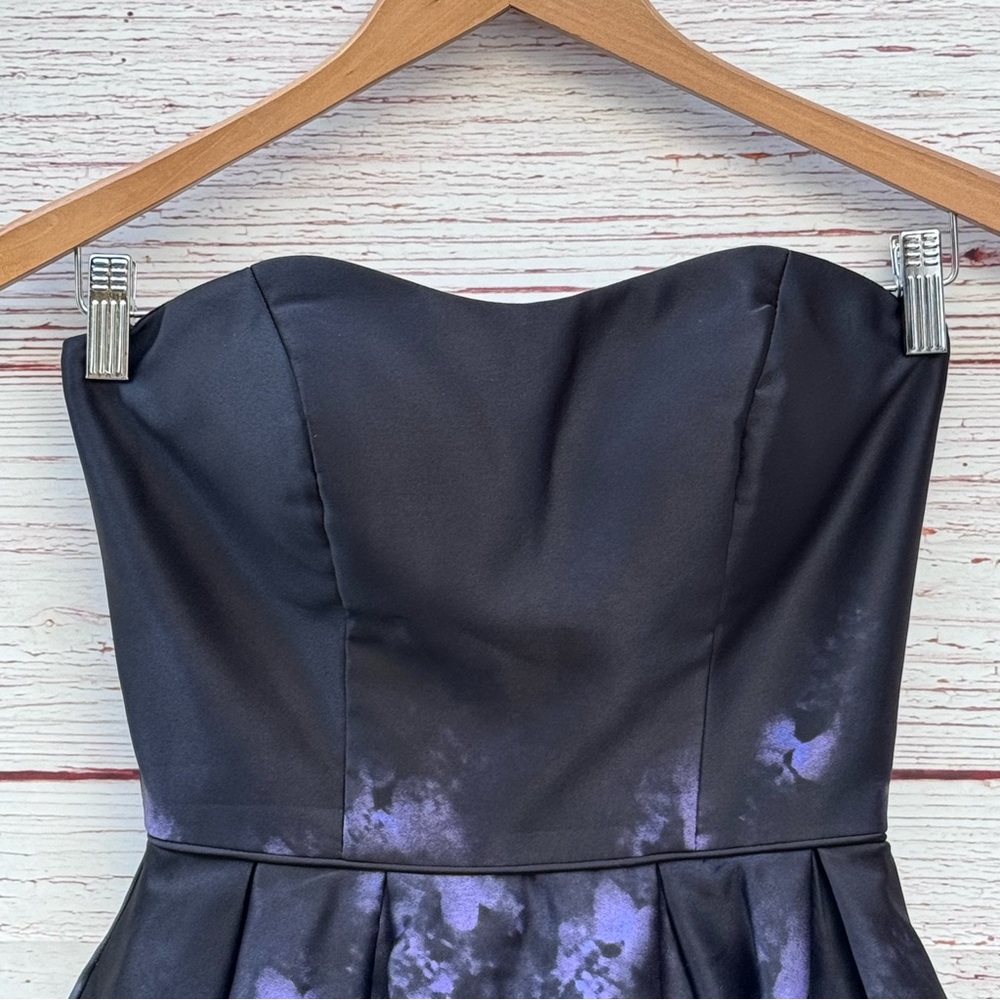 Betsy & Adam Printed Strapless Fit & Flare Dress Sz 2 - Picture 6 of 16